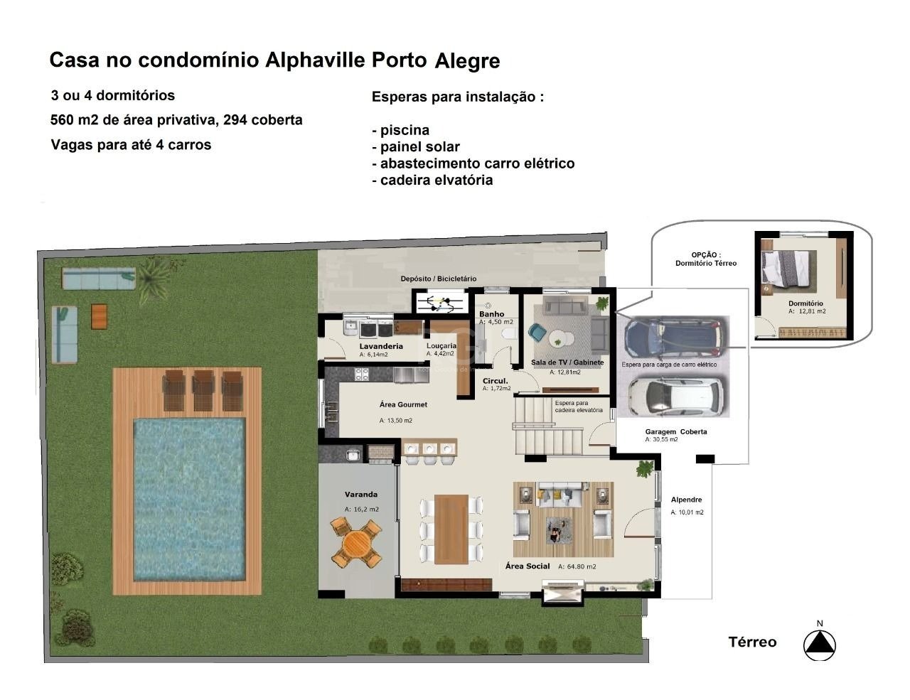 Casa Condominio com 4 Quartos, Vila Nova, Porto Alegre – R$ 1.995.000,00 –  COD. LP1152 – IMOBILIARIA TERRITORIO SUL